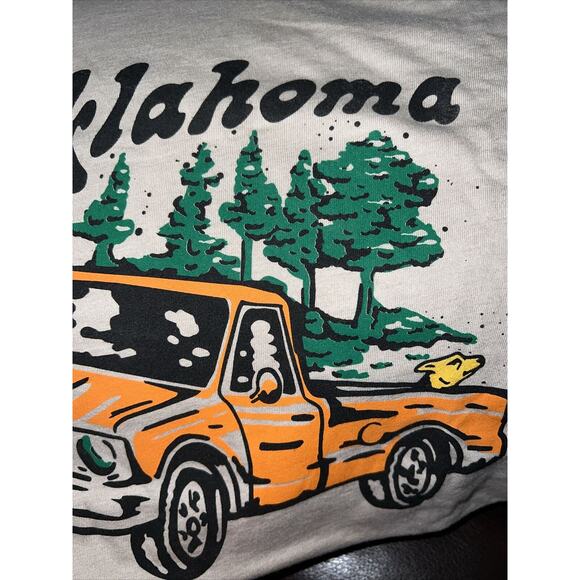 Oklahoma Shirt of the Month Orange Pick Up Green Trees Oklahoma Size XL Mens New - Picture 3 of 5